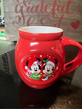 Disney Mickey & Minnie Mouse Holiday Red Barrel Mug Frankford Candy